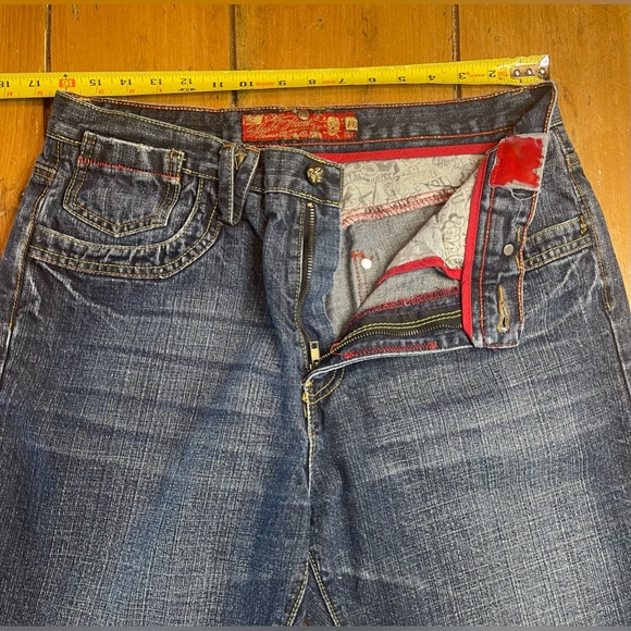 Vintage Men’s Stash House Straight Leg Embellished Blue Jeans size 34 - Picture 9 of 12